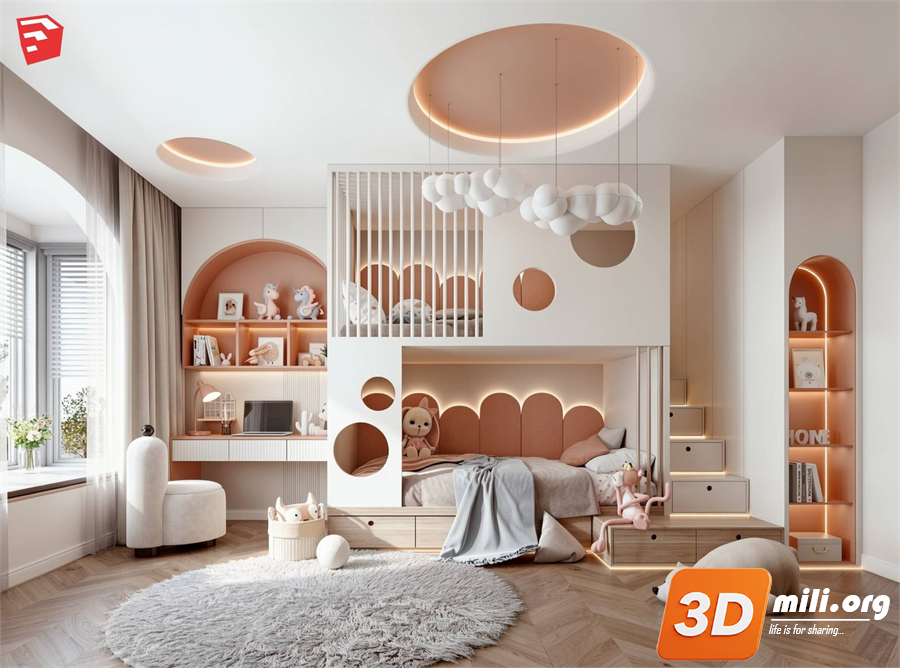 Children Room Scenes  Skp FIles 